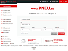 Tablet Screenshot of pneu.sk